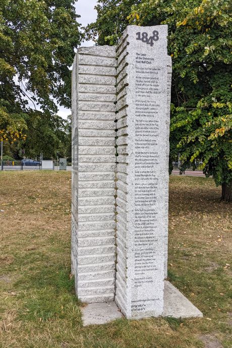 Parkerov komad, Kembridž, Istorija fudbala