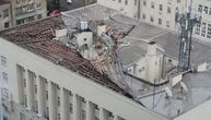 Wind rips off almost half the roof from MUP building in Kneza Milosa St. in Belgrade: Horrific aerial shot