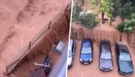 Terrifying video from Rakovica during storm: "Waterfall" forms between buildings