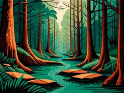 Optička iluzija jelen u šumi