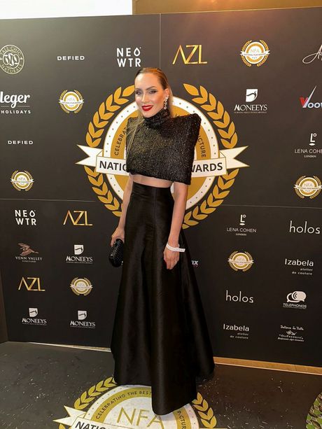 Jelena Gavrilović na dodeli filmskih nagrada u Londonu