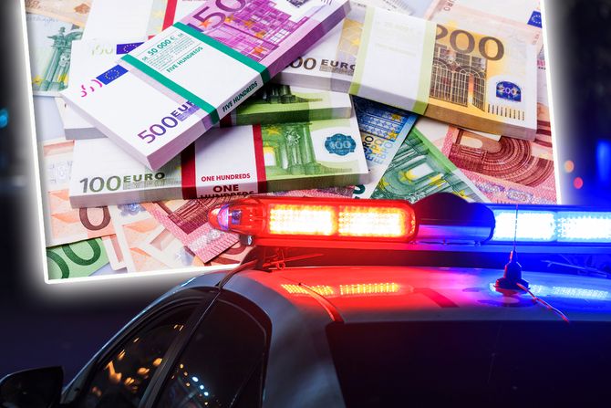 Policija automobil rotacija zaplena evro evri