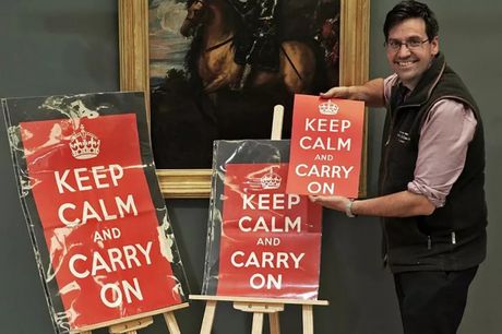 Poster na aukciji  keep calm and carry on