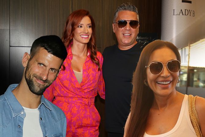 Novak Djokovic, Jovana i Zeljko Joksimovic i Ceca Novak Djokovic, Jovana i Zeljko Joksimovic i Ceca