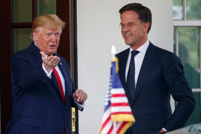 Mark Rutte, Donald Trump