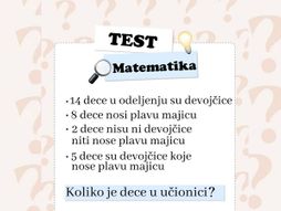 Mozgalica pitalica matematika test