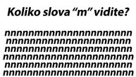 Testirajte svoj vid: Koliko slova "m" vidite na slici?