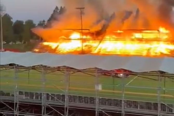 Požar na stadionu u Finskoj