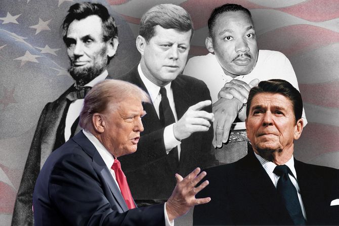 Abraham Linkoln,John F. Kennedy, Kenedi,, J Martin Luther King , Ronald  Regan i Donald Tramp