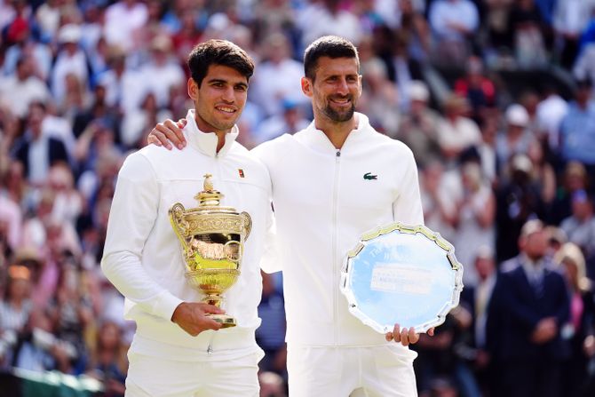Karlos Alkaraz Novak Djokovic dodela nagrada vimbldon Karlos Alkaraz Novak Djokovic dodela nagrada vimbldon
