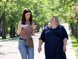 debela žena, mršava žena