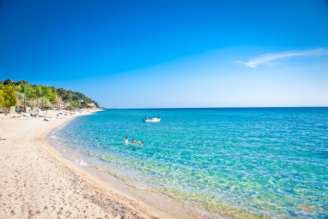 Sani plaža, more, Halkidiki, Grčka