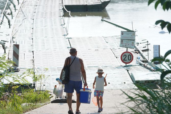 Zemun, Lido, pontonski most