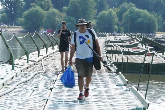 Zemun, Lido, pontonski most Zemun, Lido, pontonski most