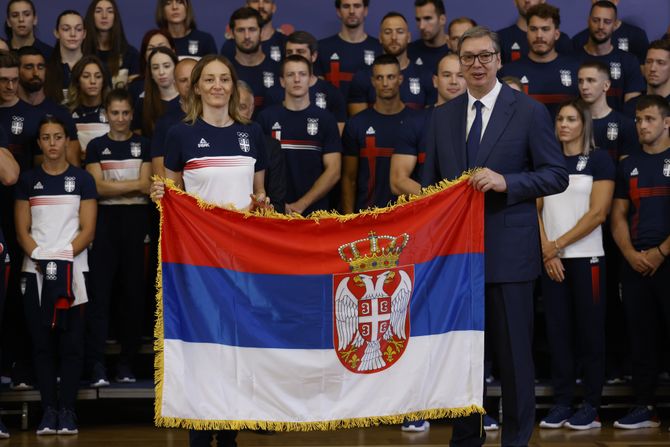 Aleksandar Vučić primio je danas olimpijski tim Srbije