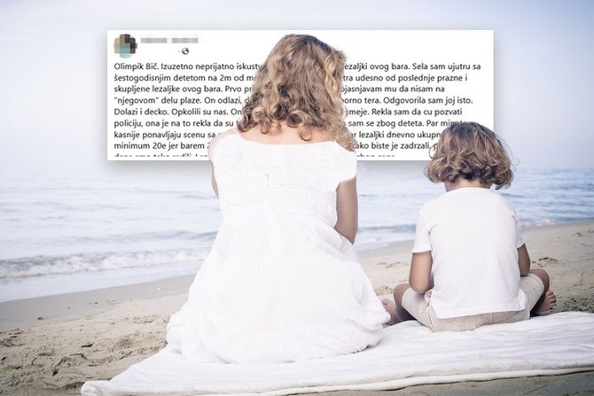 Žena sa detetom na plaži plače Žena sa detetom na plaži plače