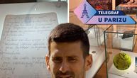 This is Novak Djokovic's letter, which is on display in at the Serbian Cultural Center in Paris