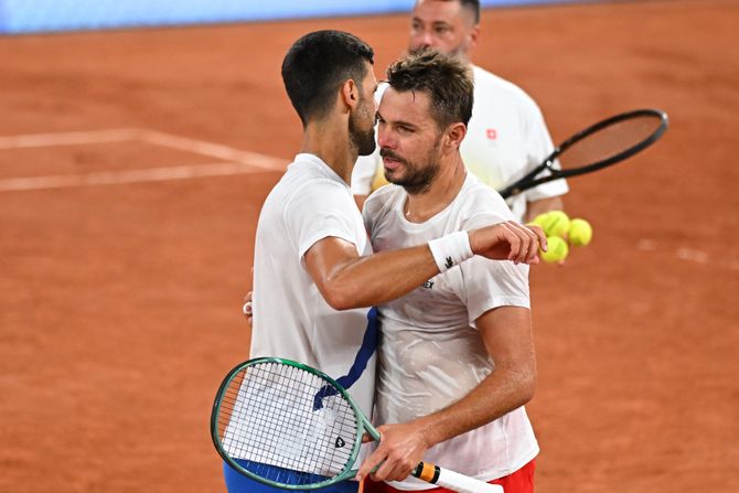 Pariz Olimpijske igre 2024 Novak Đoković, Sten Vavrinka