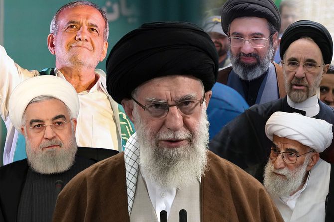 Ajatolah Ali Hamnei,Mesud Pezeškijan, Hasan Rohani, Mohamad Katami, Mojtaba Kamenei, ahmad janati Ajatolah Ali Hamnei,Mesud Pezeškijan, Hasan Rohani, Mohamad Katami, Mojtaba Kamenei, ahmad janati