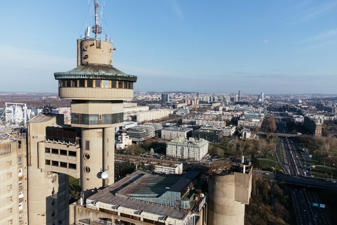 Panorama Beograda, Zapadna kapija Beograda, Geneks zgrada, kula, Genex