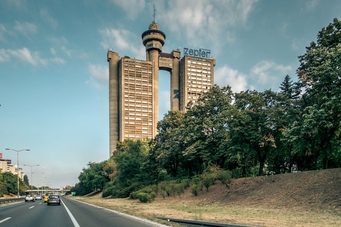 Panorama Beograda, Zapadna kapija Beograda, Geneks zgrada, kula, Genex