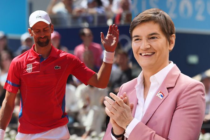 Ana Brnabić, Novak Đoković