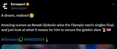 Eurosport, Novak Đoković Eurosport, Novak Đoković