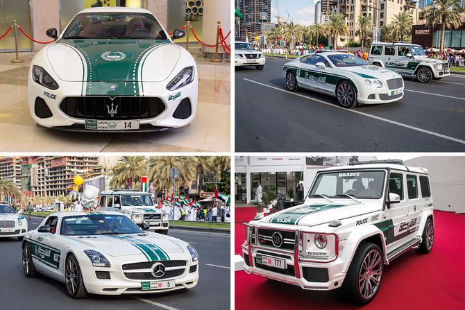 dubai policija vozila egzoticna mercedes mclaren bmw g klasa maserati ferari bentli