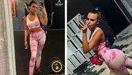 Vruće poze Anite Stanojlović dok se znoji u teretani: Utegla se u roze helanke, a kad se okrenula... Puca!