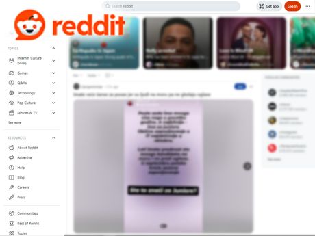 Reddit home page