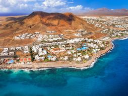 Španija, Lanzarote island, Playa Blanca resort, Flamingo plaža, becah Canary islands