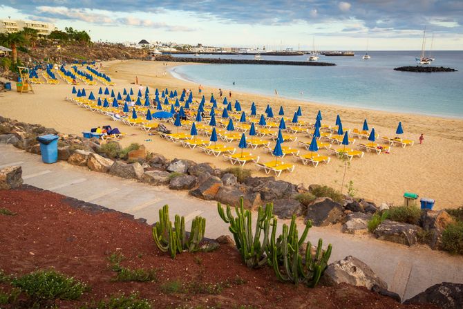 Španija, Plaja Blanka plaža, Playa Blanca, Lanzarote, Canary Islands, Spain