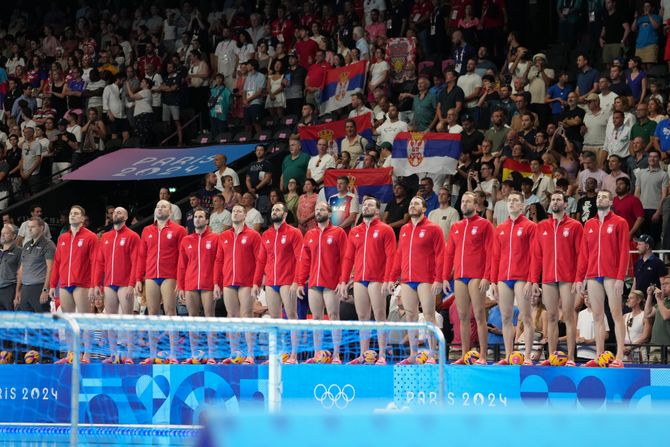 Vaterpolo reprezentacija Srbije  , finale Srbija- Hrvatska , Pariz OI, Olimpijske igre 2024