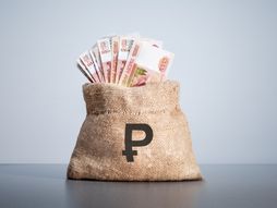 Ruska rublja , rublje, Rusija novac džak