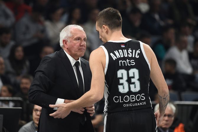 Danilo Anđušić, Željko Obradović, KK Partizan