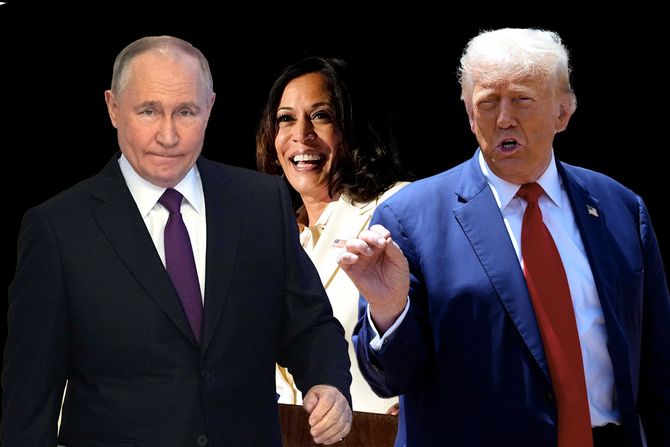 Kamala Haris, Donald Tramp i Vladimir Putin