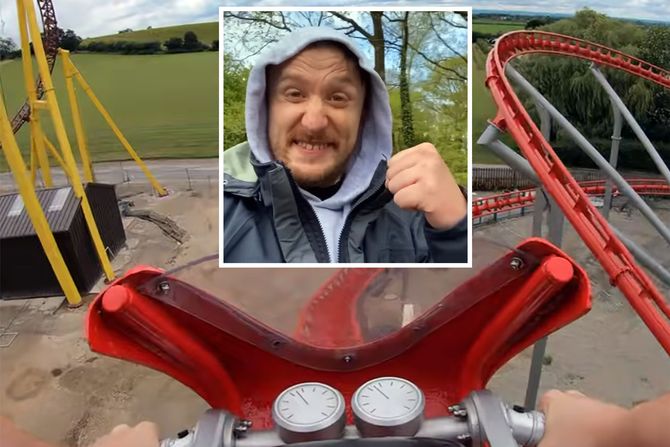 vozac na rolerkosteru vozac na rolerkosteru