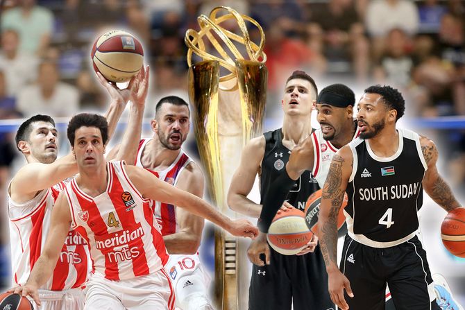 ABA liga trofej KK Crvena Zvezda KK Partizan