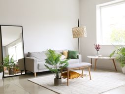 dom, dekor, soba, dekoracija, dvosed, ogledalo, prozor, dnevna soba