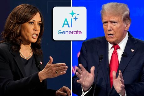 Kamala Haris i Donald Tramp, AI