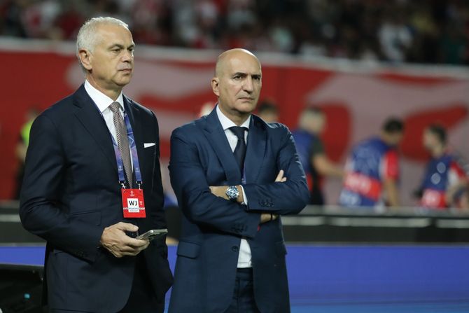 Fudbal Liga šampiona FK Crvena Zvezda FK Bodo Glimt, Zvezdan Terzić, Mitar Mrkela Fudbal Liga šampiona FK Crvena Zvezda FK Bodo Glimt, Zvezdan Terzić, Mitar Mrkela