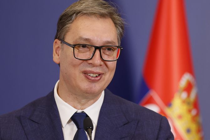 Srbija Francuska Aleksandar Vučić Emanuel Makron poseta konferencija za novinare Palata