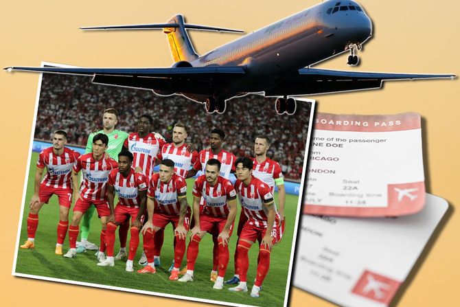 FK Crvena zvezda karte avion