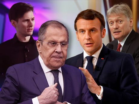 Pavel Durov Sergej Lavrov Emanuel Makron Dmitrij Peskov Pavel Durov Sergej Lavrov Emanuel Makron Dmitrij Peskov