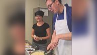 Vucic serves pancakes to soldiers in barracks, posts cooking video: "Apron looks really good on me"