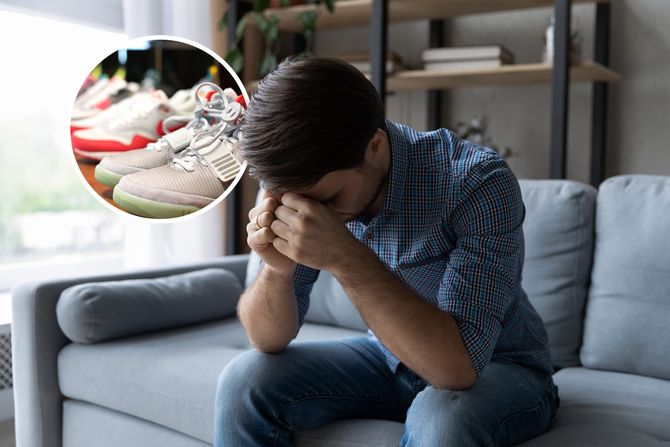 Muškarac plače patike Muškarac plače patike