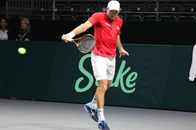 Tenis Dejvis kup Srbija trening Dušan Lajović