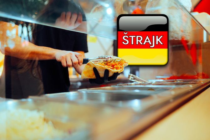 Nemačka , brza hrana restoran, štrajk Nemačka , brza hrana restoran, štrajk