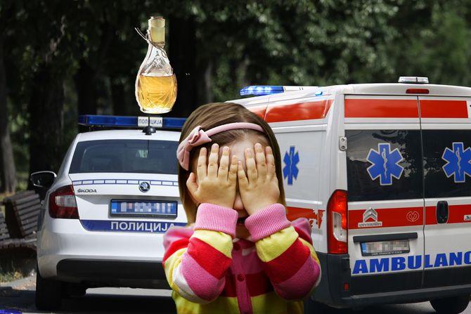 Policija, hitna pomoć, devojčica , rakija Policija, hitna pomoć, devojčica , rakija