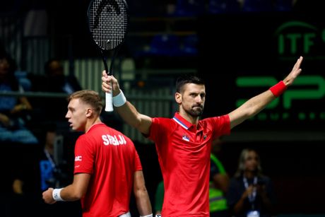 Tenis, Dejvis kup Srbija, Grčka, Novak Đoković i Hamad Međedović Tenis, Dejvis kup Srbija, Grčka, Novak Đoković i Hamad Međedović